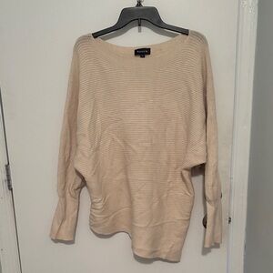 Express Women's Cream Crew Neck Sweater